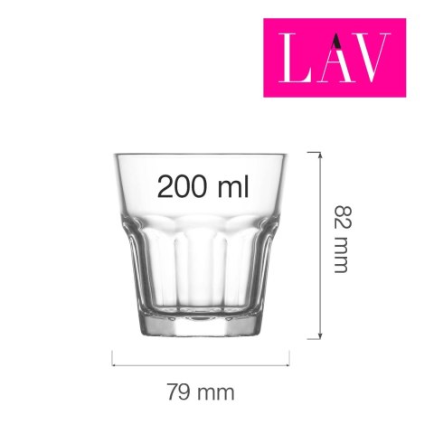 Szklanka niska do wody Amsterdam 200 ml, LAV (wcześniej: LV-ARA218) Szklanka niska do wody Amsterdam 200 ml, LAV (wcześniej: LV-ARA218)