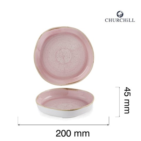 Talerz organiczny z wysokim rantem Stonecast Petal Pink Talerz organiczny z wysokim rantem Stonecast Petal Pink