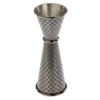 Miarka barmańska w stylu japońskim Diamond Lettice, czarna, BarFly, 30/60ml