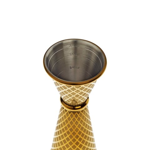 Miarka barmańska w stylu japońskim Diamond Lettice, złota, BarFly, 30/60ml Miarka barmańska w stylu japońskim Diamond Lettice, złota, BarFly, 30/60ml