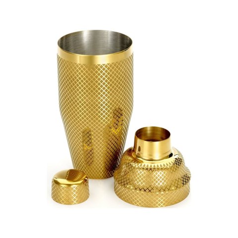 Shaker barmański 3-częściowy w stylu japońskim Diamond Lettice, złoty, BarFly 700ml Shaker barmański 3-częściowy w stylu japońskim Diamond Lettice, złoty, BarFly 700ml