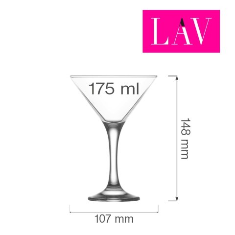 Kieliszek do martini Sofia 175 ml, LAV (dawniej LV-MIS586Z) Kieliszek do martini Sofia 175 ml, LAV (dawniej LV-MIS586Z)