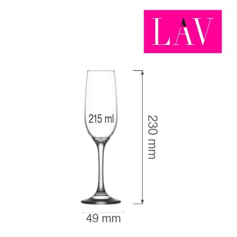 Kieliszek do szampana Valencia 215 ml, LAV (dawniej LV-FAM539Z) Kieliszek do szampana Valencia 215 ml, LAV (dawniej LV-FAM539Z)