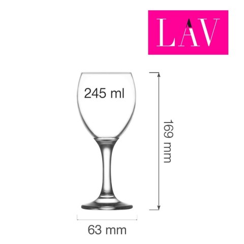 Kieliszek do wina Aspen 245 ml, LAV (dawniej LV-EMP553Z) Kieliszek do wina Aspen 245 ml, LAV (dawniej LV-EMP553Z)
