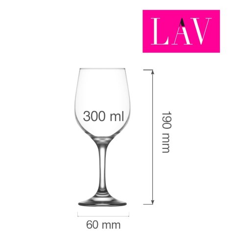 Kieliszek do wina Valencia 300 ml, LAV (dawniej LV-FAM523Z) Kieliszek do wina Valencia 300 ml, LAV (dawniej LV-FAM523Z)