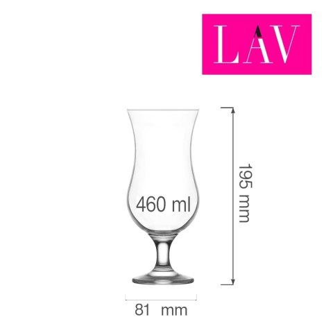 Kieliszek typu hurricane Miami, 460ml, LAV (dawniej LV-FST593Z) Kieliszek typu hurricane Miami, 460ml, LAV (dawniej LV-FST593Z)