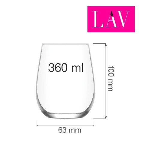 Szklanka Paris, 360ml, LAV (dawniej LV-GAI361Z) Szklanka Paris, 360ml, LAV (dawniej LV-GAI361Z)