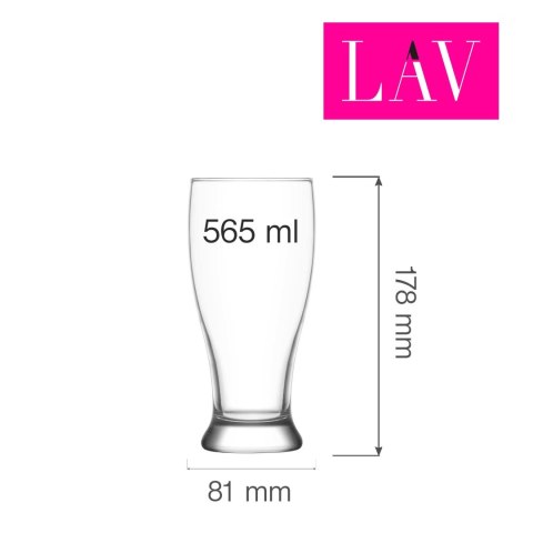 Szklanka do piwa Belfast 565 ml, LAV (dawniej LV-BRO29Z) Szklanka do piwa Belfast 565 ml, LAV (dawniej LV-BRO29Z)