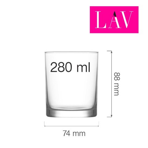 Szklanka do whiskey Rotterdam 280 ml, LAV (dawniej LV-LBR316Z) Szklanka do whiskey Rotterdam 280 ml, LAV (dawniej LV-LBR316Z)