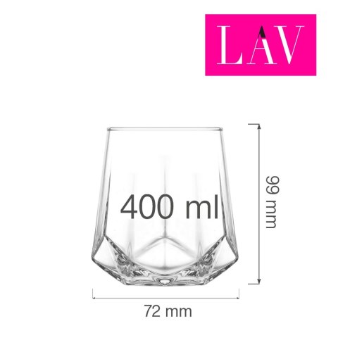 Szklanka do whiskey Verona 400 ml, LAV (dawniej LV-VLR354Z)