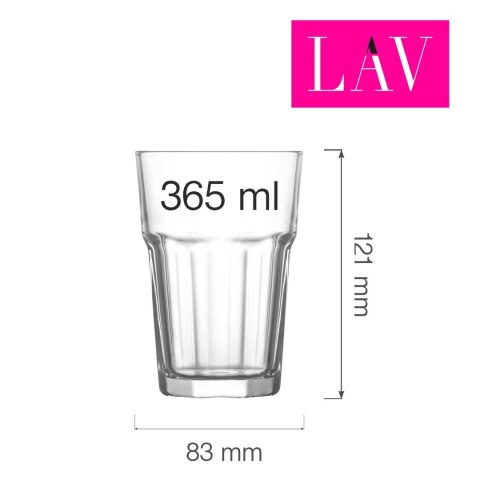 Szklanka wysoka Amsterdam 365 ml, LAV (dawniej LV-ARA265Z) Szklanka wysoka Amsterdam 365 ml, LAV (dawniej LV-ARA265Z)