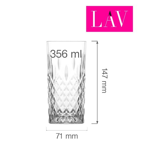 Szklanka wysoka Edinburgh 356 ml, LAV (dawniej LV-ODN440XZ) Szklanka wysoka Edinburgh 356 ml, LAV (dawniej LV-ODN440XZ)