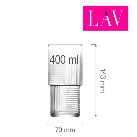 Szklanka wysoka Istanbul 400 ml, LAV (dawniej LV-HLN376Z) Szklanka wysoka Istanbul 400 ml, LAV (dawniej LV-HLN376Z)