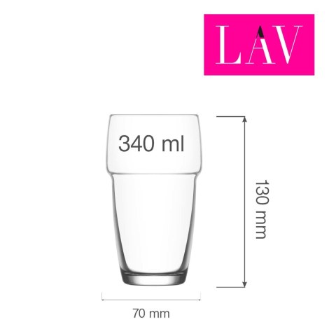 Szklanka wysoka Valetta 340 ml, LAV (dawniej LV-GLT397Z) Szklanka wysoka Valetta 340 ml, LAV (dawniej LV-GLT397Z)
