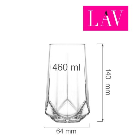 Szklanka wysoka Verona 460 ml, LAV (dawniej LV-VLR374Z) Szklanka wysoka Verona 460 ml, LAV (dawniej LV-VLR374Z)