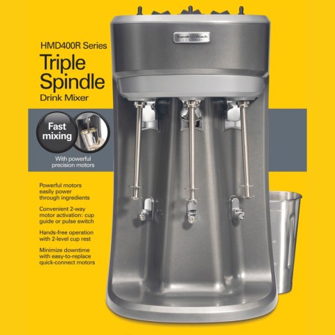Mikser potrójny, koktajler do frappe koktaji i shake mlecznych HMD400P-CE ,Hamilton Beach Commercial Mikser potrójny, koktajler do frappe koktaji i shake mlecznych HMD400P-CE ,Hamilton Beach Commercial