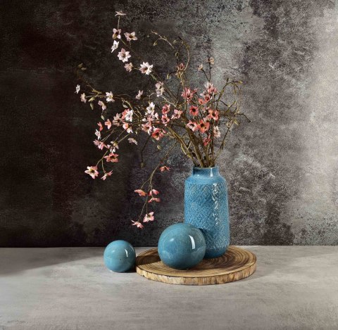 SAGGIO BLUE Kula dekoracyjna 15X15XH14CMniebieska SAGGIO BLUE Kula dekoracyjna 15X15XH14CMniebieska