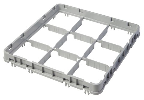 Nadstawka do koszy Half Drop 500x500 mm szara, model E2, 9 przegródek, Cambro Nadstawka do koszy Half Drop 500x500 mm szara, model E2, 9 przegródek, Cambro