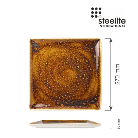 Półmisek kwadratowy Vesuvius Amber 270 mm x 270 mm Półmisek kwadratowy Vesuvius Amber 270 mm x 270 mm