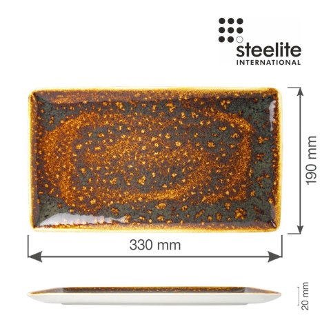 Półmisek prostokątny Vesuvius Amber 330 mm x 190 mm Półmisek prostokątny Vesuvius Amber 330 mm x 190 mm