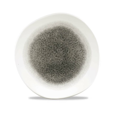 Talerz o organicznym kształcie Raku Quartz Black Round Trace Plate Talerz o organicznym kształcie Raku Quartz Black Round Trace Plate