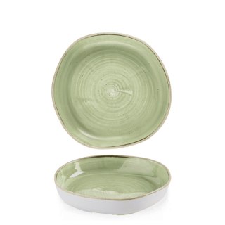 Misa z wysokim rantem o organicznym kształcie Stonecast Sage Green, 230x50mm