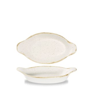 Naczynie owalne z uszami Stonecast Barley White, średnie, 230x125mm, 380ml