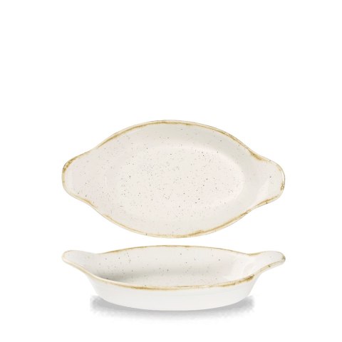 Naczynie owalne z uszami Stonecast Barley White, średnie, 230x125mm, 380ml