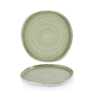Talerz z wysokim rantem o organicznym kształcie Stonecast Sage Green, 210mm