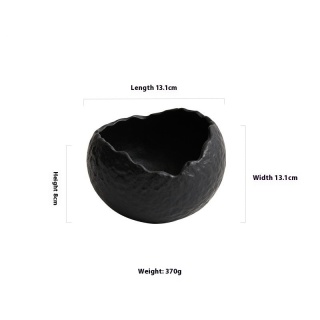 Rock Texture - Miska do serwowania Czarna ⌀ 131 mm