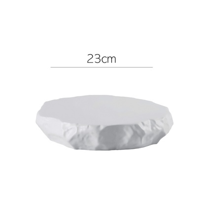 Talerz Prezentacyjny Obsydian Biały 230 mm