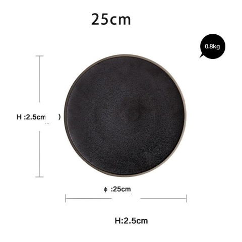 Talerz płytki 250mm Black Crystal