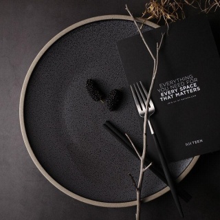 Talerz płytki 250mm Black Crystal
