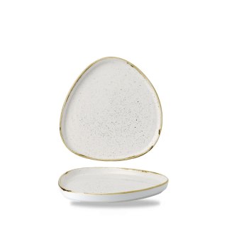 Talerz trójkątny z wysokim rantem szefa kuchni Stonecast Barley White, 200mm