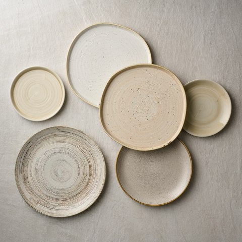 Talerz z wysokim rantem o organicznym kształcie Stonecast Barley White, 260mm