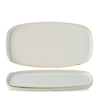 Talerze podłużne szefa kuchni Stonecast Barley White, 300x150mm