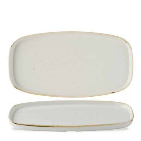 Talerze podłużne szefa kuchni Stonecast Barley White, 300x150mm