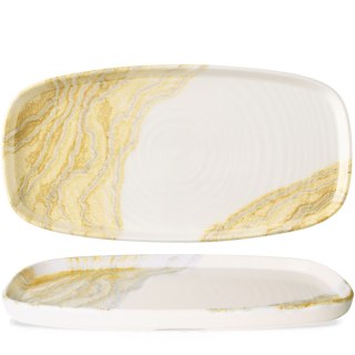 Talerze podłużne szefa kuchni Tide Gold, 350x190mm