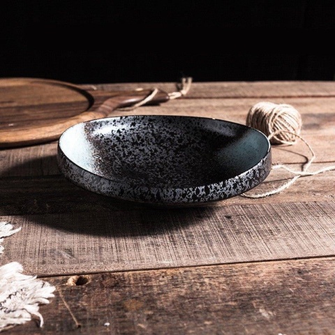 Unparalleled talerz głęboki czarny 203 mm