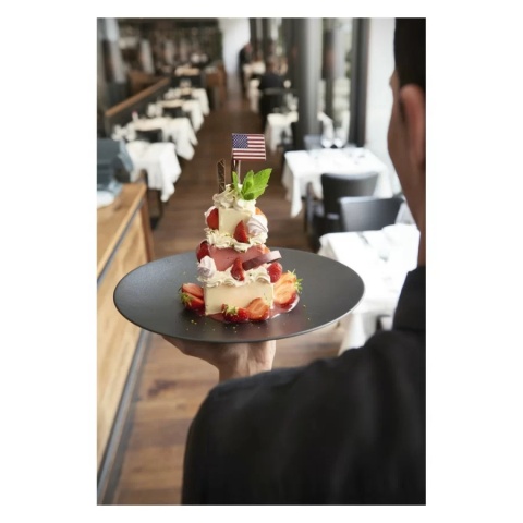 EQUINOXE Talerz płaski czarny REVOL