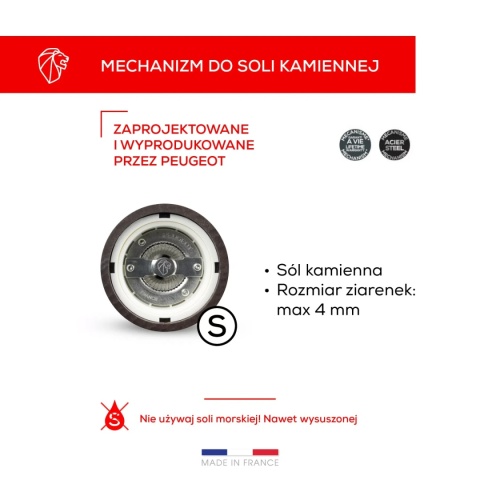 TAHITI Zestaw młynków do soli i pieprzu 15 cm biały/czarny / PEUGEOT