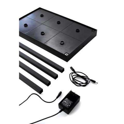 VERLO Baza ładująca do lamp 6 gniazd czarna