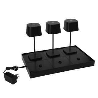 VERLO Baza ładująca do lamp 6 gniazd czarna