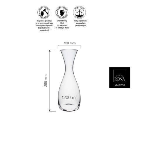 Karafka do wody i wina, 1200 ml, RONA Karafka do wody i wina, 1200 ml, RONA