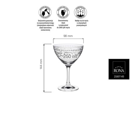 Kieliszek do martini Classic Cocktails Vintage, 250ml Kieliszek do martini Classic Cocktails Vintage, 250ml