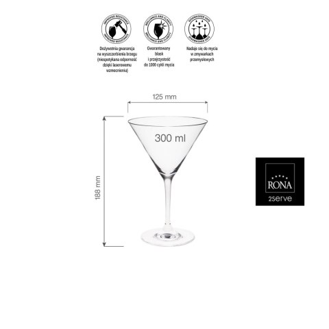 Kieliszek do martini Martina, 300ml Kieliszek do martini Martina, 300ml