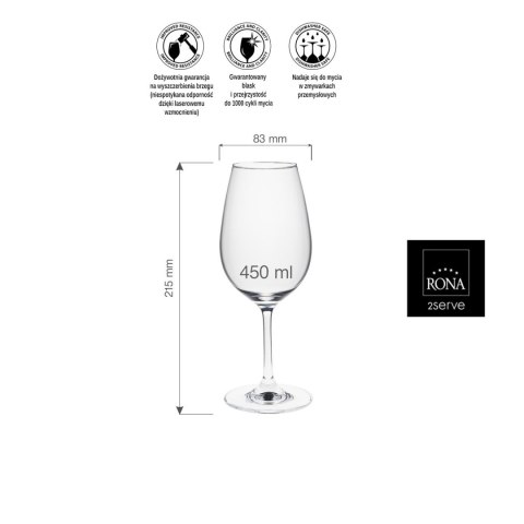 Kieliszek do wina bordeaux Ratio, 450ml Kieliszek do wina bordeaux Ratio, 450ml