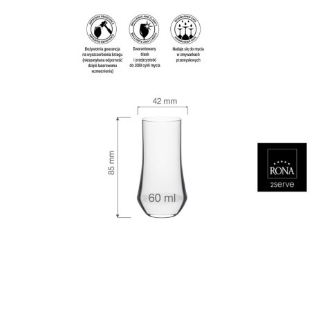 Kieliszek shot Eclipse, 60ml Kieliszek shot Eclipse, 60ml