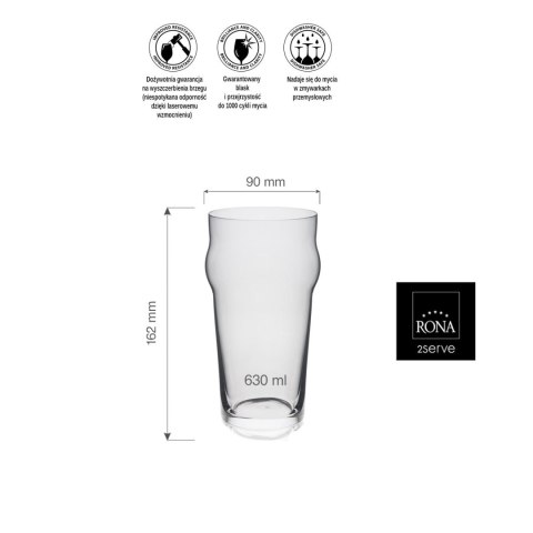 Szklanka do piwa Pinta, 630ml Szklanka do piwa Pinta, 630ml