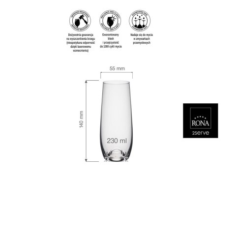 Szklanka do szampana Wine Solution,230ml Szklanka do szampana Wine Solution,230ml